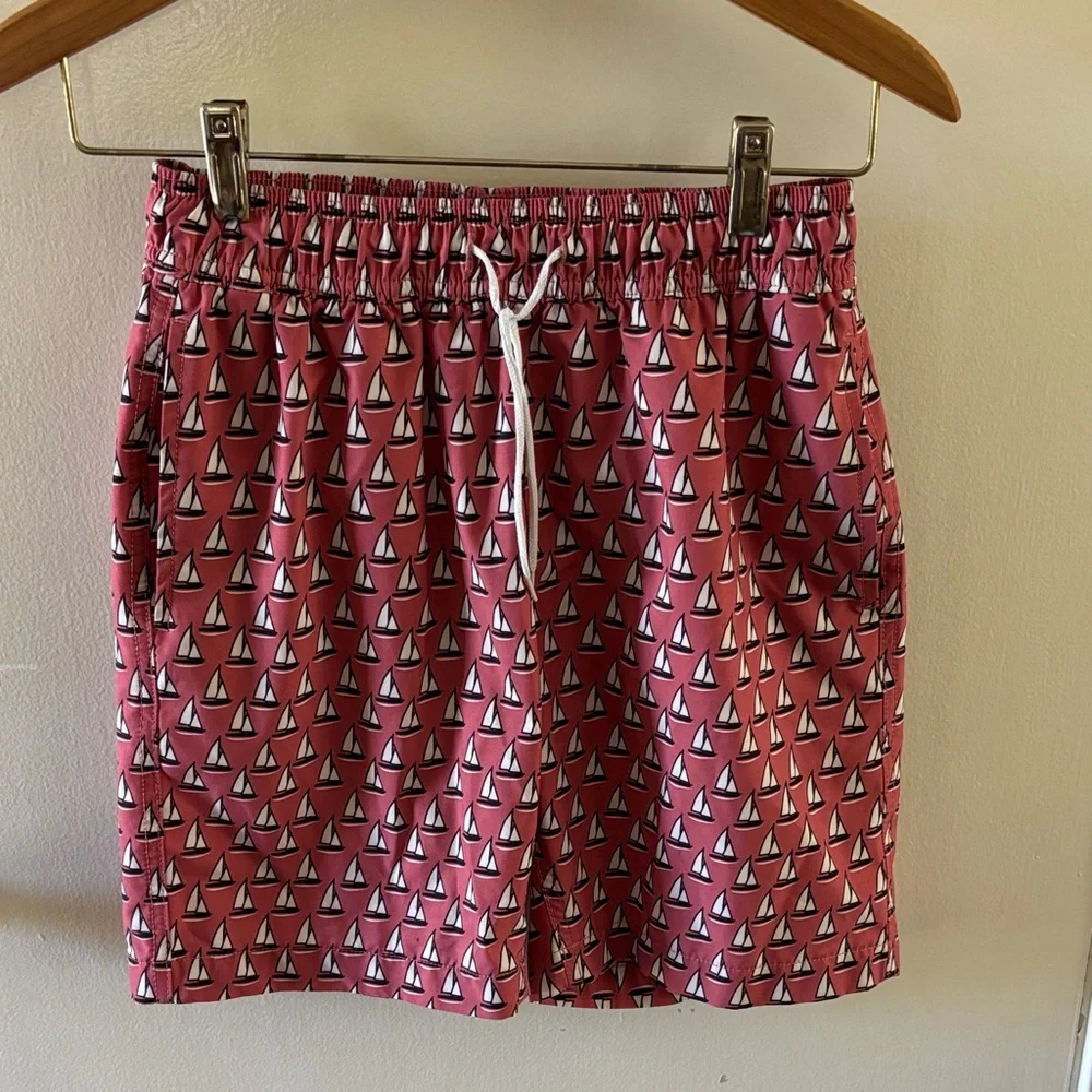 Crewcuts Sailboat Drawstring Swim Trunks, size 14